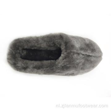 Echte shearling muilezel slippers gesloten teen